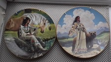 2 Hamilton Collection Princesses Of The Plains Collectors Plates 21cm