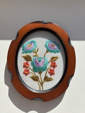Vintage wooden oval framed - vintage,