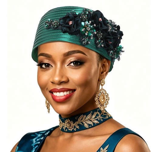 Flower african geles satin - african,