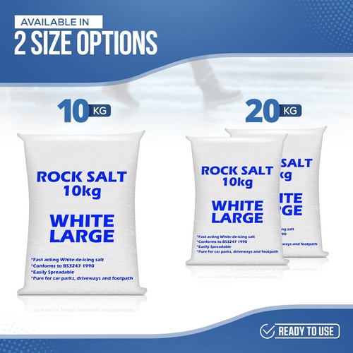 White deicing rock salt - rock, grit