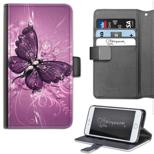 Purple butterfly phone case - butterfly, case;pu