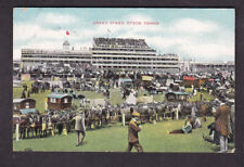 Surrey London EPSOM stands race day travellers gypsy wagons used 1907 postcard