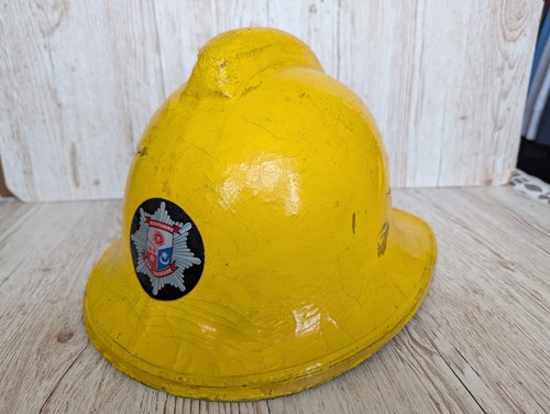 Obsolete yellow fire helmet - fire,