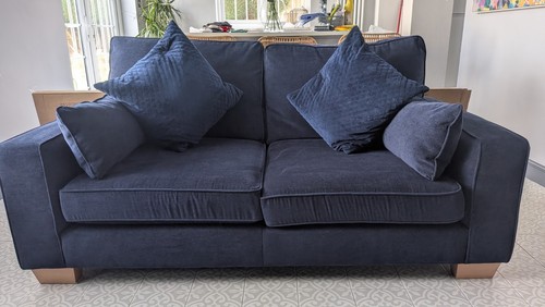 Next navy two seater - navy, sofa