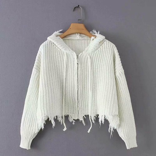 Lady hooded knitted cardigan - lady,