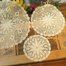 Round Crocheted Doilies Shabby