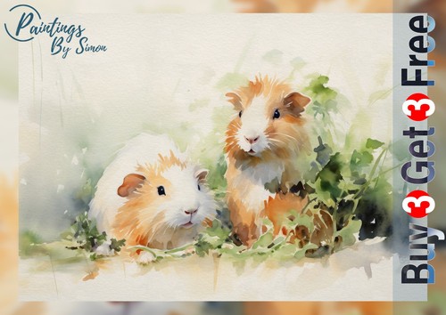 Whimsical guinea pigs - whimsical,