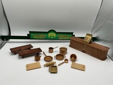 SYLVANIAN FAMILIES HARVESTER RESTAURANT ASSORTED SPARES INC SIGN, TILL, POTS ETC