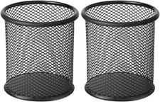 2 Pack Mesh Metal Pen Holder for Desk 3.54×3.85IN Pencil Holder Organizers