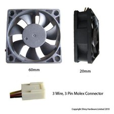 Evercool 60mm 6cm 60x20 3 Pin 12 Volt Fan (H)