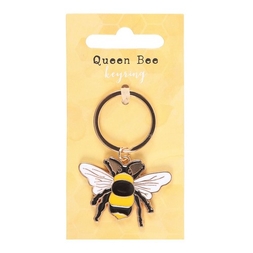 Queen bee enamel keyring - queen,