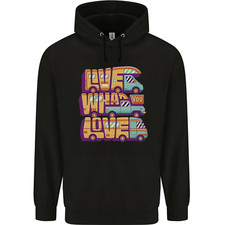 Motorhome Live What You Love RV Caravan Mens 80% Cotton Hoodie
