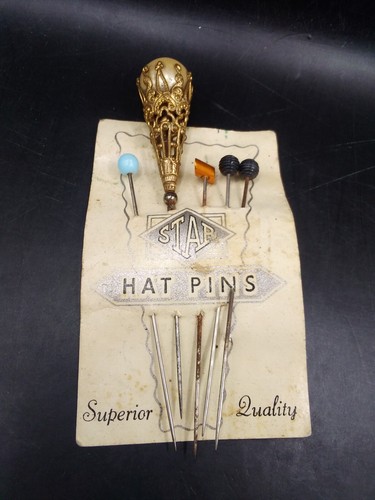Selection vintage hat pins - of,