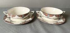 Crown Ducal Orange Tree   A Pair of Rare Open Low Shaped Consomme Bowls