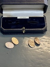 9ct Gold Chester Hallmarked Engraved Cufflinks 