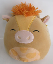 Original Squish Mallows Orange / Pink Cow Soft Plush Toy Approx. 22 Cm