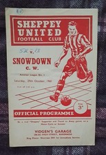 1960/61 Aetolian League - SHEPPEY UNITED v. SNOWDOWN COLLIERY WELFARE
