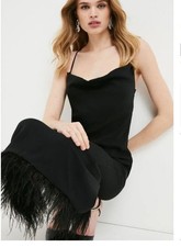 Karen Millen Black Feather Hem