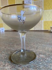 3 Vintage Original Genuine Babycham Glasses