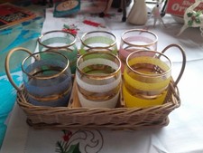 Set Of 6 Vintage Sugar Frosted