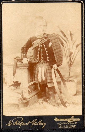 Glasgow cabinet card boy - card, in