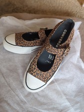 Rare Converse All Star Platform Mary Jane Trainers Animal Print UK Size 5 VGC