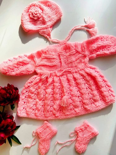 Handmade baby girl knitted - girl,