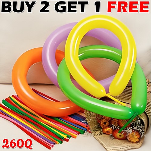 100 long plain balloons - x,