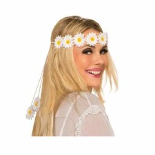 Hippie Daisy Headband 1960s 70s Hippy Ladies Fancy Dress Costume Accessory
