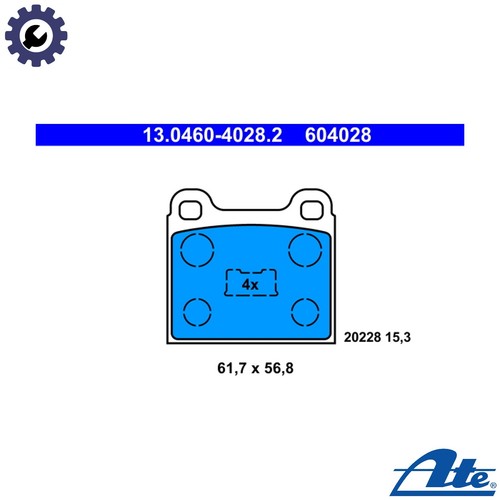 Brake pad set - brake, disc