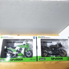 AOSHIMA [1/12 GPZ900R 2 pieces] Kawasaki Minicar AOSHIMA Black/Gold Lime Green