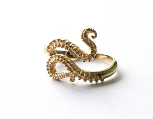 Bronze octopus tentacle - bronze,