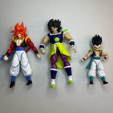 Dragon Ball Z Figure Bundle X3 Saiyan Gogeta / Gotenks / Broly Shock Collar