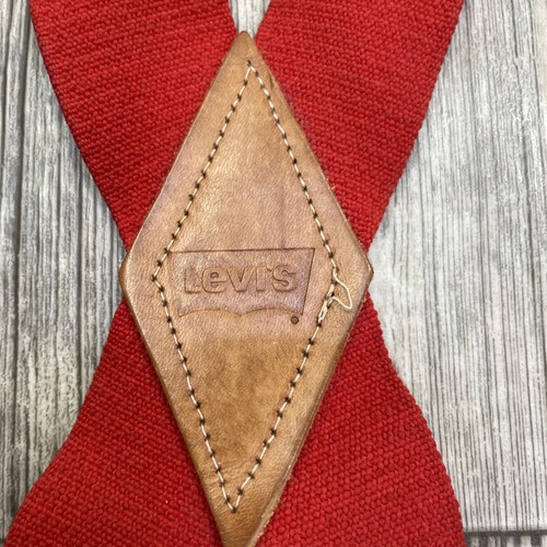 Vintage levi suspenders - suspenders, red