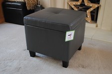 Grey Genuine Leather Storage