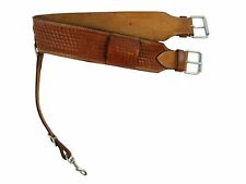 LEATHER REAR TOOLED WESTERN TACK CINCH GIRTH FLANK BILLET FOR HORSE SADDLE.