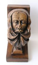 Green Man Book End Gothic Medieval Carving Reproduction Ely Cathedral Greenman. 