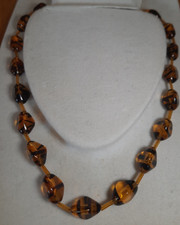 Amber Art Glass Vintage Beads