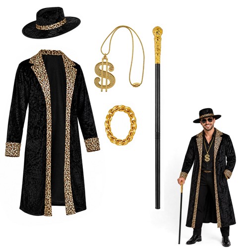 Adult black leopard pimp - adult,