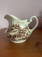 RIDGWAY IRONSTONE STAFFORDSHIRE SMALL JUG  CREAMER “HAYRIDE”