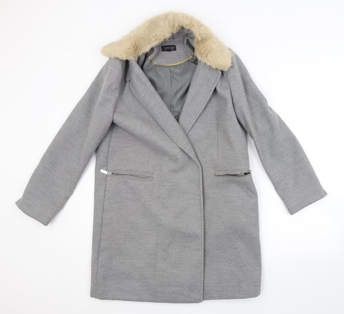 Topshop womens grey - , trench