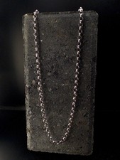 Vintage 925 Sterling Silver Belcher Link Chain Necklace 28 inch 24g Mens