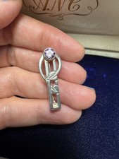 Sterling Silver Rennie Mackintosh Amethyst Brooch Historic Originals