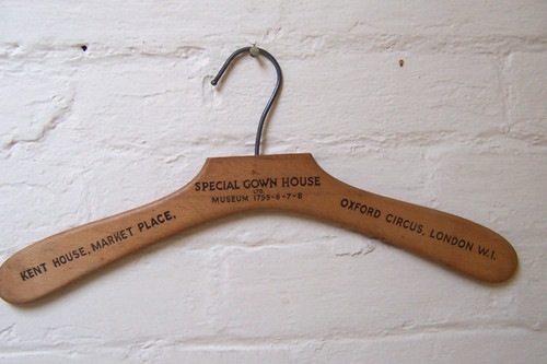 Vintage wooden coat hanger - vintage,
