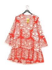 Juliet Dunn A-Line Midi Dress UK10 in Red