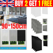 Self Adhesive Pleated Blind Drapes Window Covers Temporary Curtains Decoration
