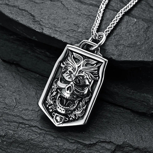 Detailed skull pendant - skull,