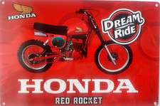 MAN CAVE BAR GARAGE METAL SIGN HONDA CR RED ROCKET MEMORABILIA GIFT