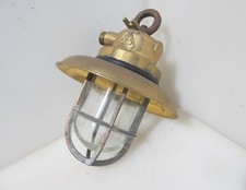 Vintage Brass Ship Caged Lamp