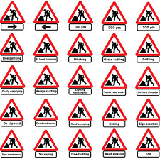 Temporary Road Works Cone Sign